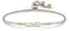 Nm 028023/001 Браслет MILLELUCI "LOVE" размер 14-19 см, сталь, цирконы, покрытие розовое PVD