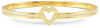 Nm 029502/006 Браслет PRETTY BANGLES "СЕРДЦЕ" размер 19 см, сталь, цирконы, покрытие желтое PVD