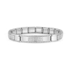 Nm 021139/016 Браслет TRENDSETTER "MUM" classic, высота звена 0,8 см, сталь, цирконы