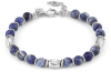 Nm 027930/034 Браслет INSTINCT "СОДАЛИТ" размер 18-21 см, синтетический шнур, сталь, камни