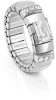Nm 048002/010 Кольцо EXTENSION "БАГЕТ" белый, размер 12, сталь, серебро 925°, цирконы