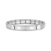 Nm 021137/001 Браслет TRENDSETTER "ПЛАСТИНА" classic, высота звена 0,8, сталь, цирконы