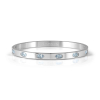 Nm 029518/003 Браслет PRETTY BANGLES 6 овалов, размер 19-21 см (6,3x5,5), сталь, цирконы голубые