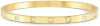 Nm 029508/012 Браслет PRETTY BANGLES "ТОЧКИ" размер 19 см, сталь, цирконы, покрытие желтое PVD