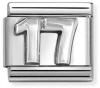 Nm 330101/76 Звено CLASSIC символ "17" сталь/серебро 925°