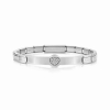 Nm 021133/022 Браслет TRENDSETTER "СЕРДЦЕ" smarty, сталь, высота звена 0,6 см, цирконы